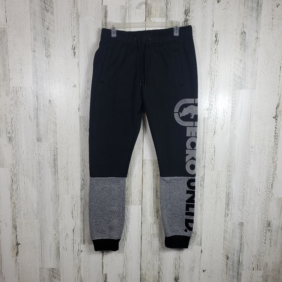 Ecko Unlimited Other - Mens ecko unlimited black gray joggers size small
